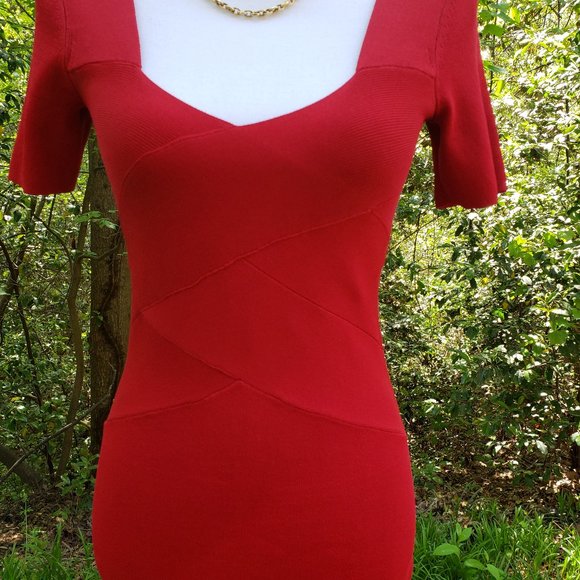 A/X ARMANI EXCHANGE Bodycon Dress in Red Size Large Brand New with Tags NWT - Picture 6 of 11